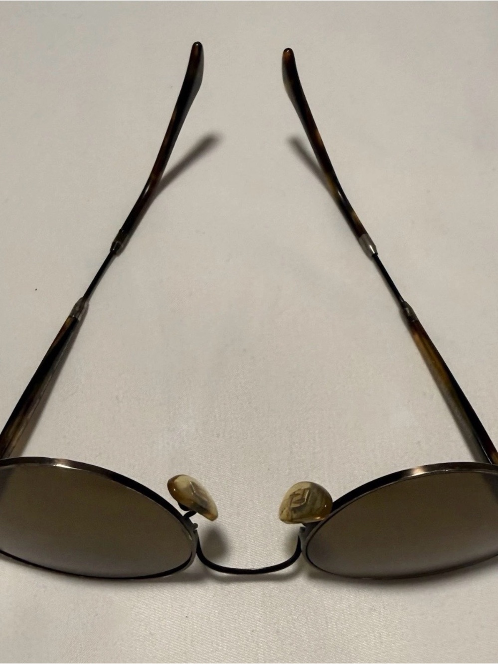 Vintage! 90s Dakota Smith Small Round Antique Bronze Sunglasses - Picture 5 of 6